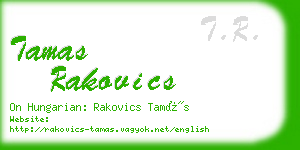 tamas rakovics business card